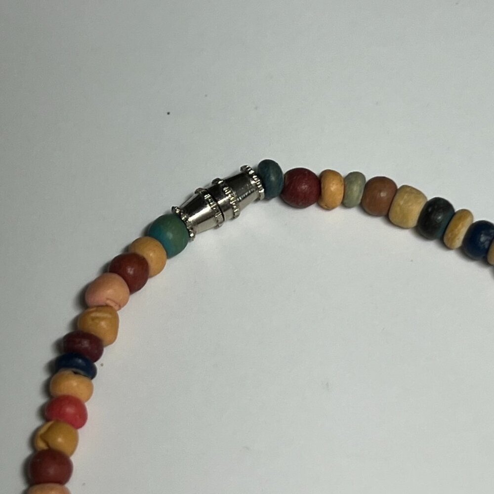 Multicolor Beaded Necklace 18" - Picture 3 of 3